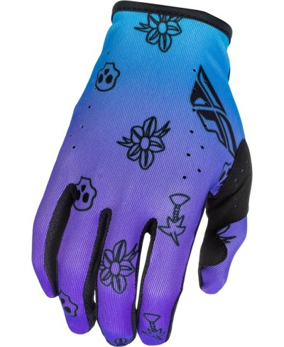 Gants enfant FLY RACING Lite Outline Special Edition - violet/bleu/noir