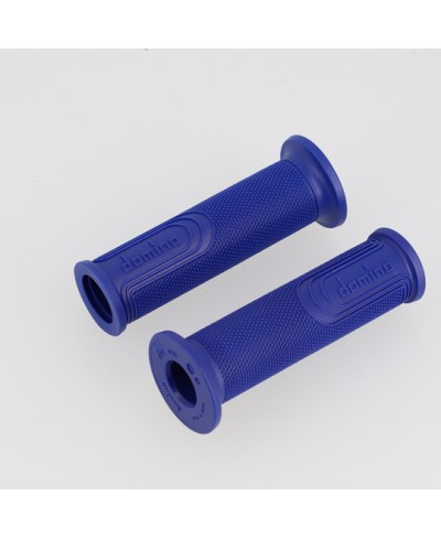 REVETEMENT/POIGNEE DOMINO STYLE BLEU (PR) 120MM DEBOUCHE POUR EMBOUT GUIDON