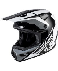 Casque FLY RACING Kinetic Crest - noir/blanc/gris