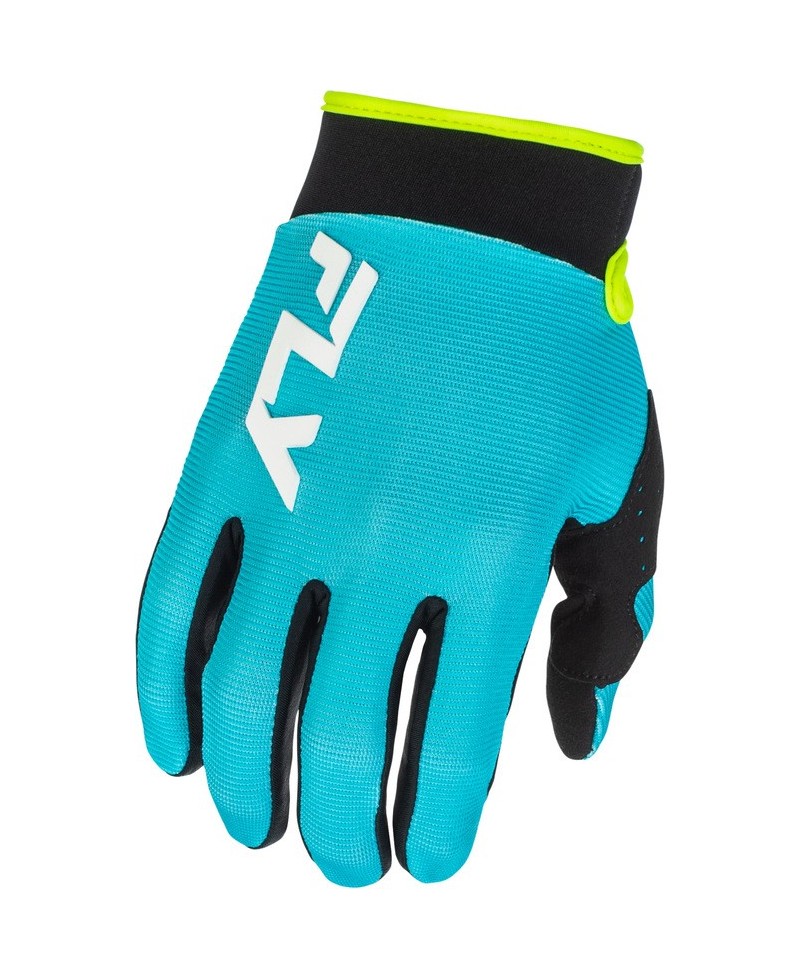 Gants enfant FLY RACING F-16 - Aqua/noir/blanc