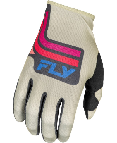 Gants FLY RACING Lite S.E. Vice - gris clair/rose/corail - Taille XXXL