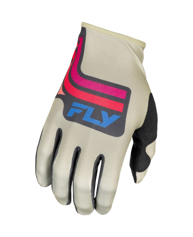 Gants FLY RACING Lite S.E. Vice - gris clair/rose/corail - Taille XXXL