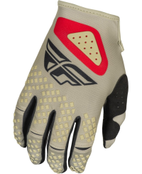 Gants FLY RACING Kinetic SYM - gris clair/rouge/noir - Taille L