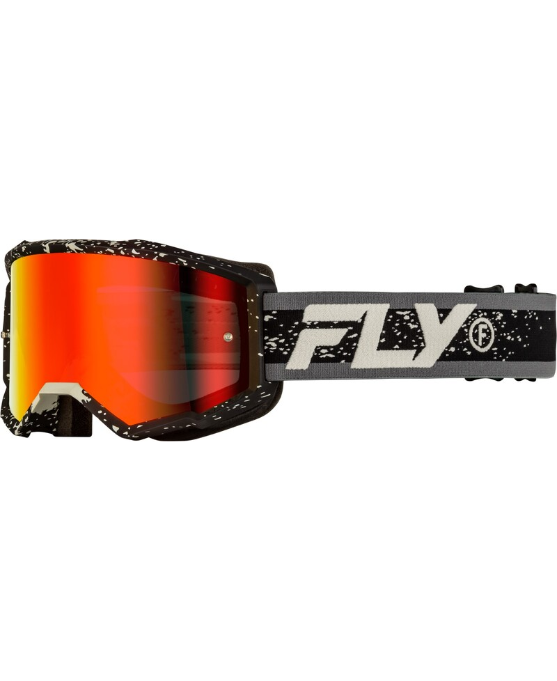 Masque FLY RACING Zone gris/noir - Ã©clair rouge fumÃ© - Taille