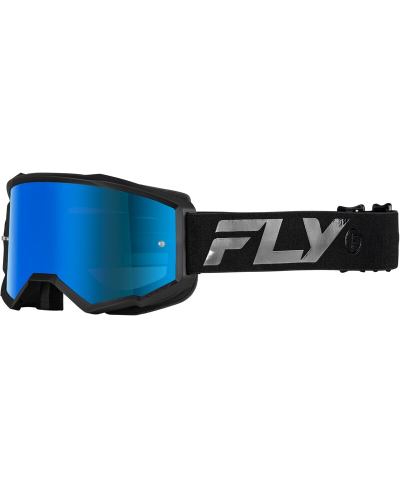 Masque FLY RACING Zone noir - Ã©cran Sky Blue fumÃ© - Taille