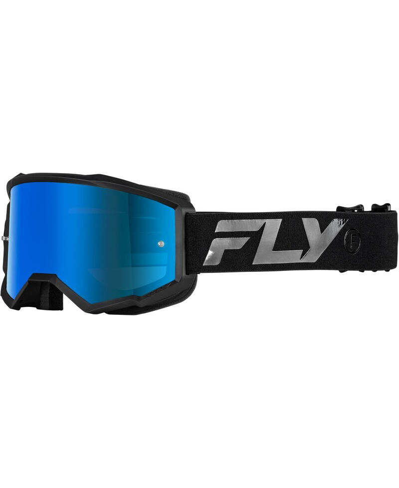 Masque FLY RACING Zone noir - Ã©cran Sky Blue fumÃ© - Taille