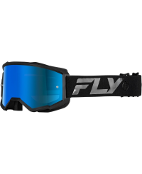 Masque FLY RACING Zone noir - Ã©cran Sky Blue fumÃ© - Taille