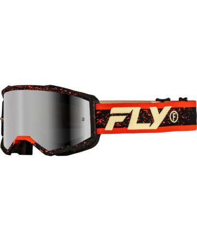 Masque FLY RACING Zone noir/rouge - Ã©cran argent fumÃ© - Taille