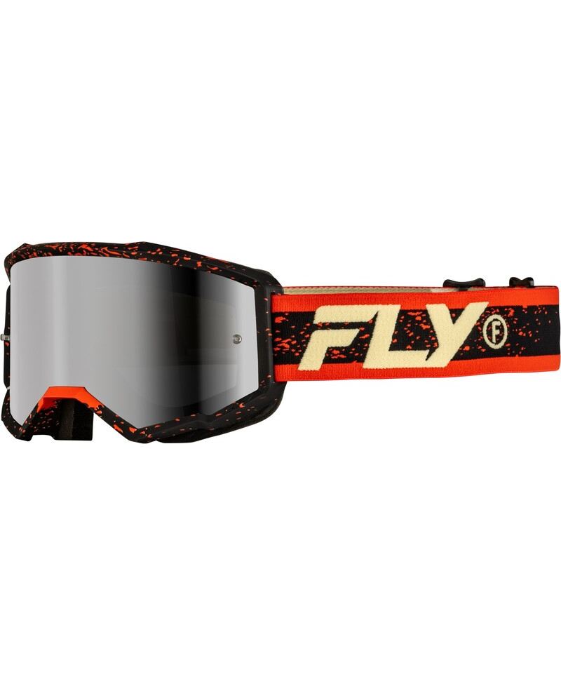 Masque FLY RACING Zone noir/rouge - Ã©cran argent fumÃ© - Taille