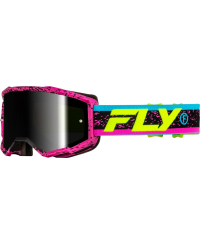 Masque FLY RACING Zone rose/noir - Ã©cran noir fumÃ© - Taille