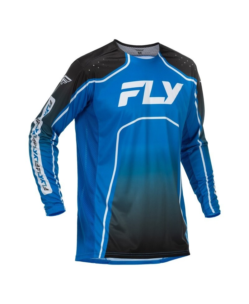 Maillot vélo enfant FLY RACING Rayce - bleu/noir/blanc