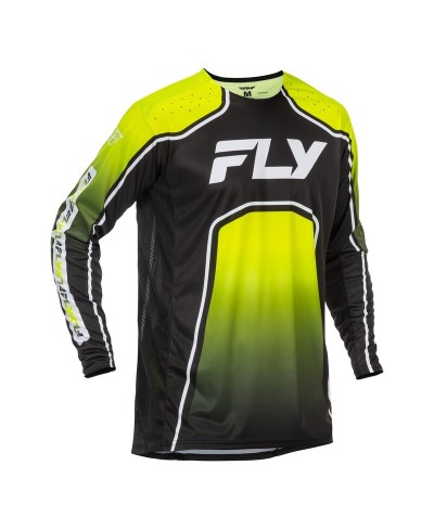 Maillot vélo enfant FLY RACING Rayce - Lime/noir/blanc