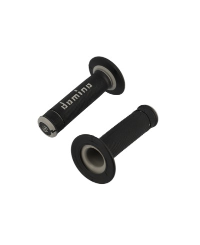 REVETEMENT/POIGNEE DOMINO A190 CROSS/ENDURO NOIR/GRIS (PR) 120MM