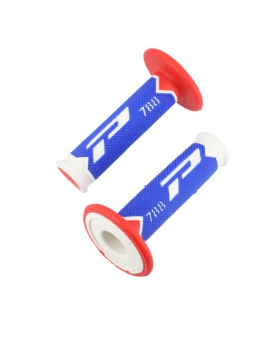 REVETEMENT/POIGNEE PROGRIP 788 BLANC/BLEU/ROUGE (PR) TRIPLE DENSITE 115MM