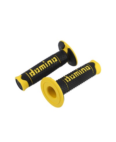 REVETEMENT / POIGNEE DOMINO A260 CROSS / ENDURO NOIR/JAUNE (PR) 120MM