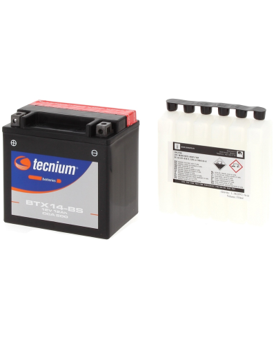 Batterie TECNIUM sans entretien avec pack acide - BTX14-BS 820604