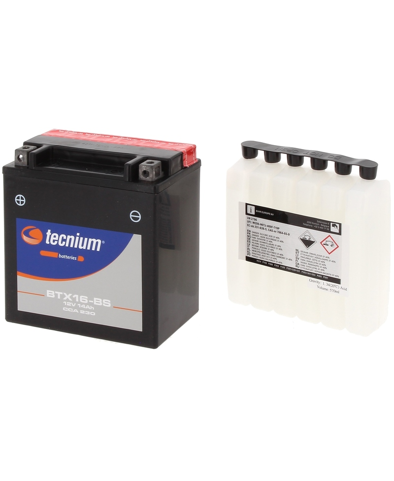 Batterie TECNIUM sans entretien avec pack acide - BTX16-BS 820609