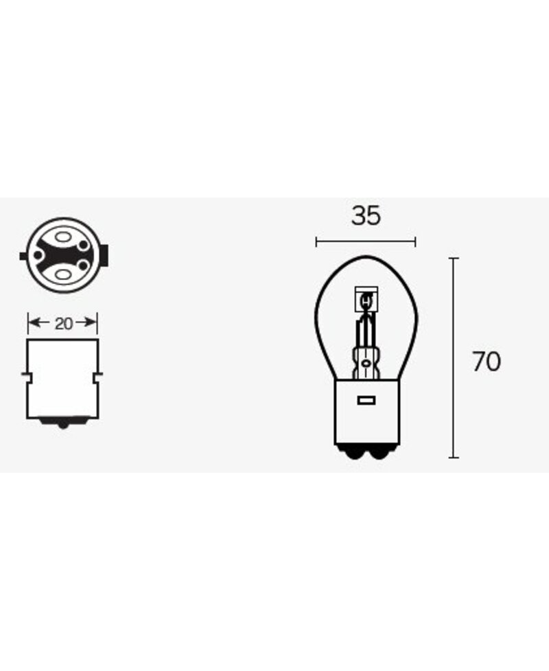 Ampoule TECNIUM S1 12V 25/25W - x10 14669