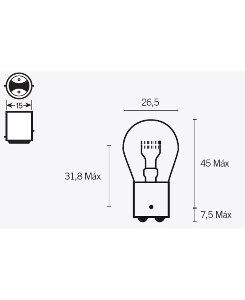 Ampoule TECNIUM S25 12V 21/5W - x10 14661
