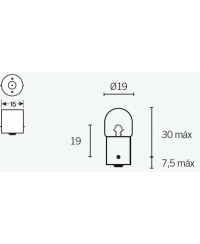 Ampoule TECNIUM R5 12V 5W - x10 14667