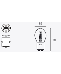 Ampoule TECNIUM B35 12V 35/35W - x10 14671