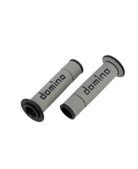 REVETEMENT/POIGNEE DOMINO A450 GRIS/ NOIR (PR) DEBOUCHE POUR EMBOUT GUIDON