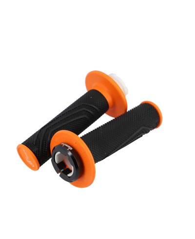 REVETEMENT / POIGNEE DOMINO D-LOCKCROSS / ENDURO / OFF ROAD NOIR/ORANGE (PR) 116MM