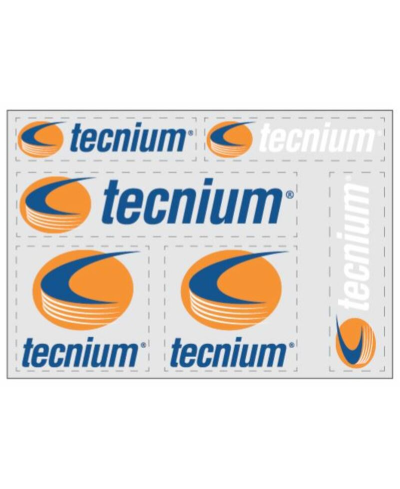 Planche autocollants TECNIUM 6 Logos fond transparent 180X125 980460