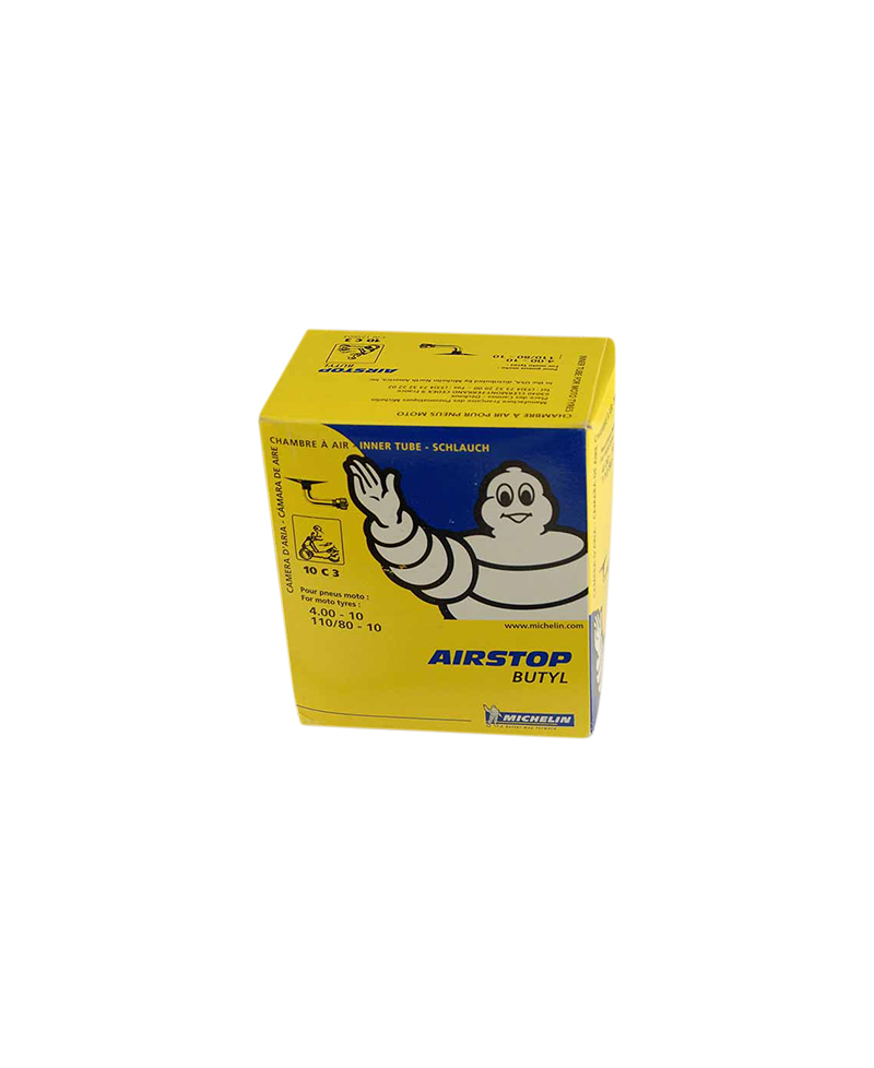 CHAMBRE A AIR SCOOTER 10" 4.00 X 10 MICHELIN AIRSTOP 10C3 (VALVE COUDEE 90Â°)