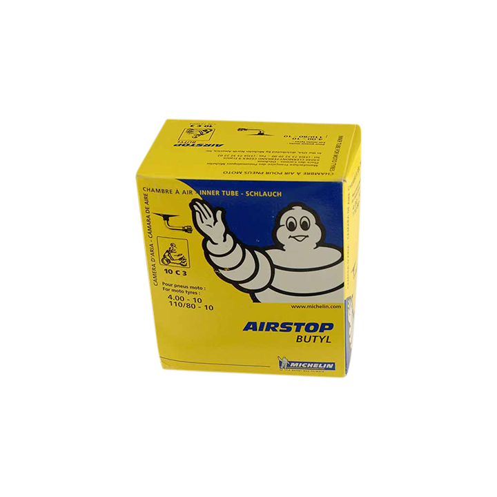 CHAMBRE A AIR SCOOTER 10" 4.00 X 10 MICHELIN AIRSTOP 10C3 (VALVE COUDEE 90Â°)