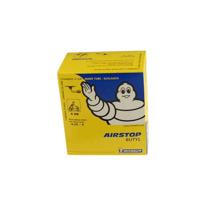 CHAMBRE A AIR SCOOTER 4" 4.00 X 4 MICHELIN AIRSTOP 4AB (VALVE COUDEE 90Â°)