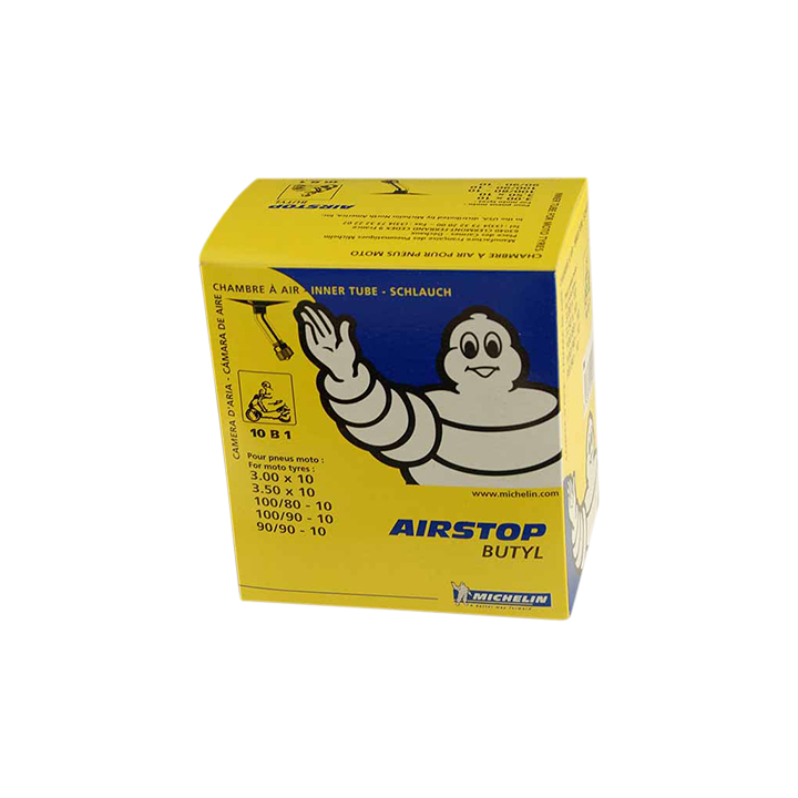 CHAMBRE A AIR SCOOTER 12" 3.00-3.50 X 12 MICHELIN AIRSTOP 12B1 (VALVE COUDEE 150Â°)