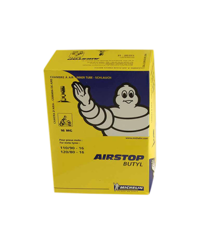 CHAMBRE A AIR MOTO 16" 110/90 X 16 MICHELIN AIRSTOP 16MG TR4