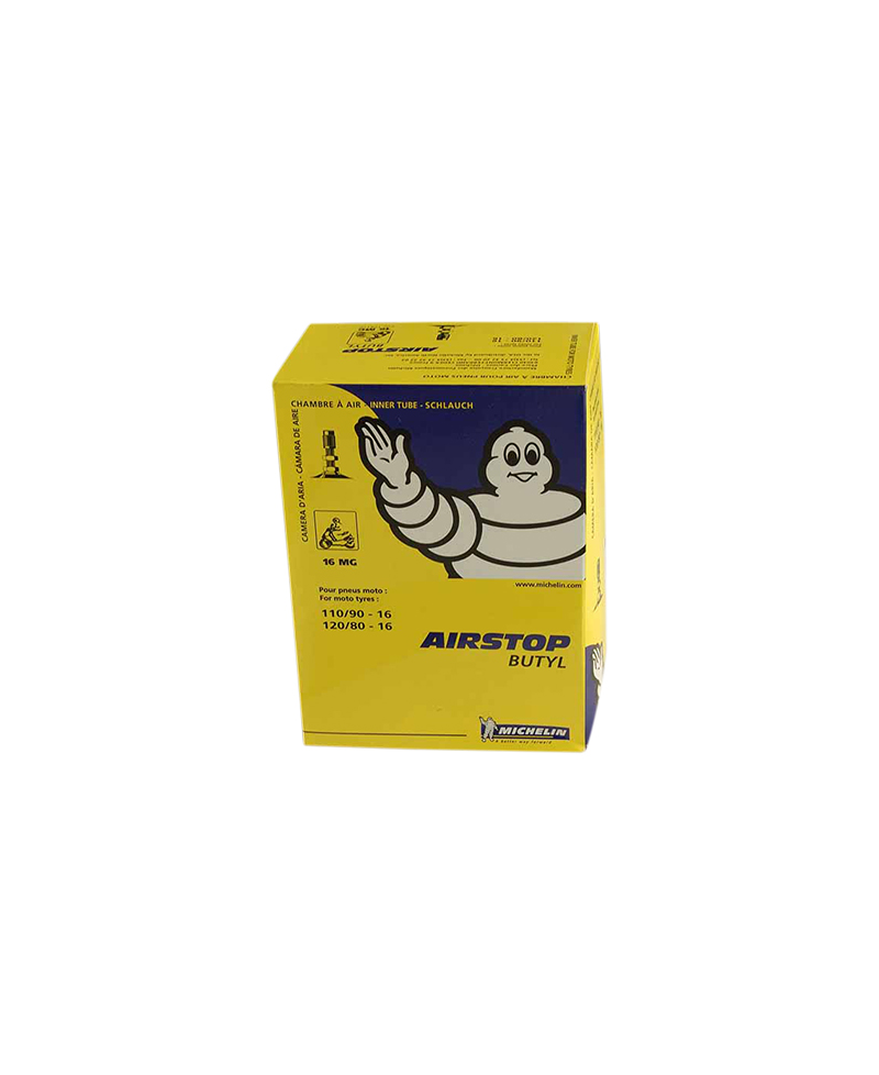 CHAMBRE A AIR MOTO 16" 110/90 X 16 MICHELIN AIRSTOP 16MG TR4