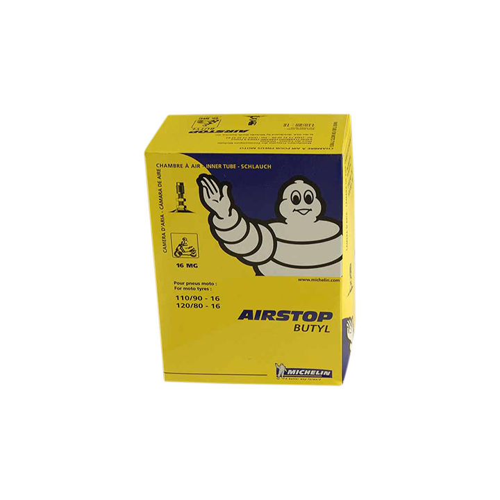 CHAMBRE A AIR MOTO 16" 110/90 X 16 MICHELIN AIRSTOP 16MG TR4