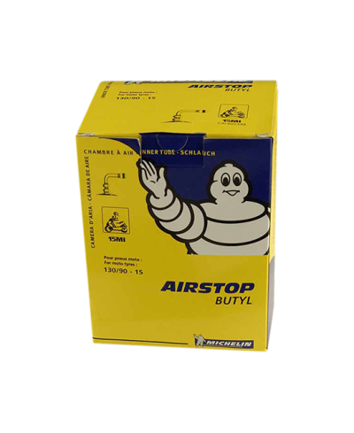 CHAMBRE A AIR MOTO 15" 130/90 X 15 MICHELIN AIRSTOP 15MI (VALVE COUDEE 90Â°)