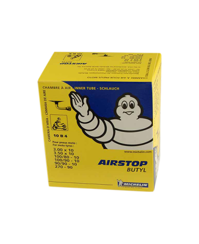 CHAMBRE A AIR SCOOTER 10" 3.00-3.50 X 10 MICHELIN AIRSTOP 10B4 (VALVE COUDEE 90Â°)