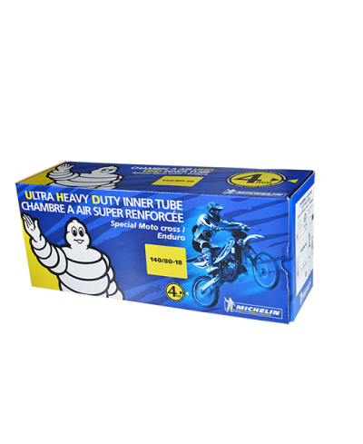 CHAMBRE A AIR MOTO 18" 140/80 X 18 MICHELIN 18UHD LARGE REINF TR4