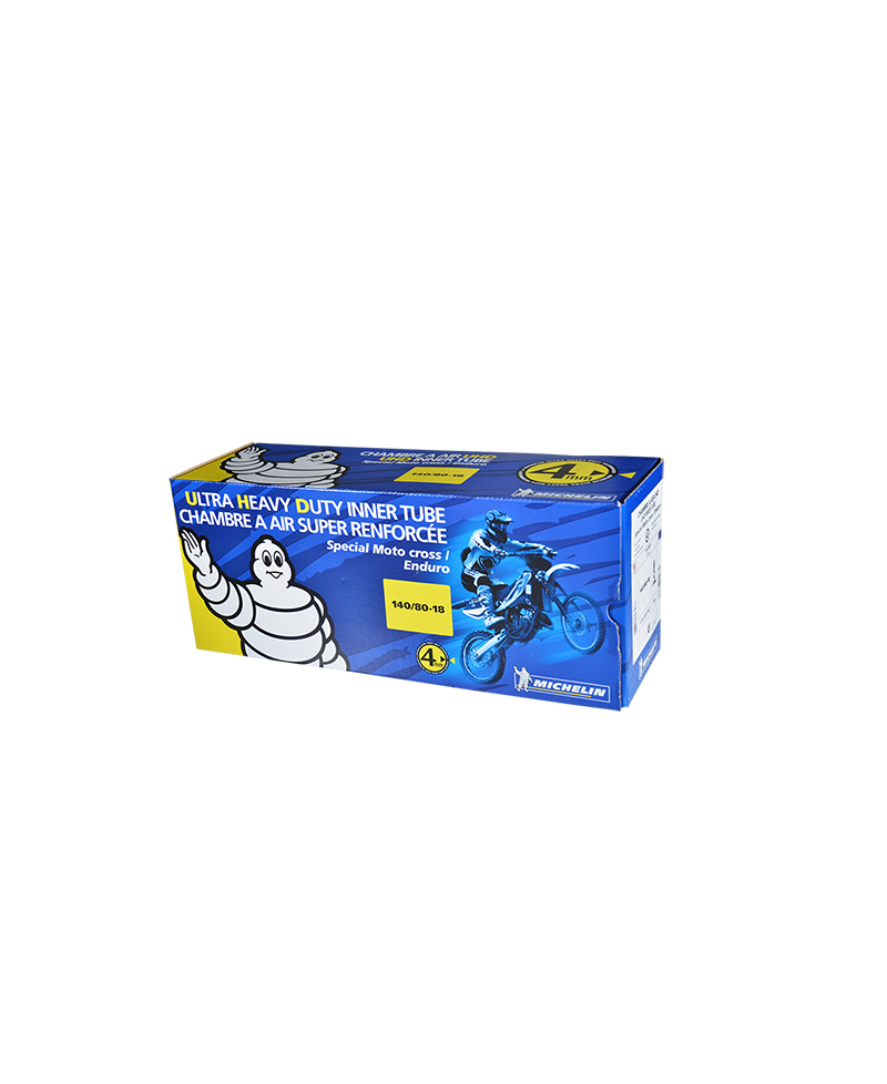 CHAMBRE A AIR MOTO 18" 140/80 X 18 MICHELIN 18UHD LARGE REINF TR4