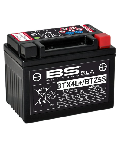 Batterie BS BATTERY SLA sans entretien activé usine - BTX4L+ / BTZ5S