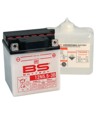 Batterie BS BATTERY conventionnelle avec pack acide - 12N5.5A-3B