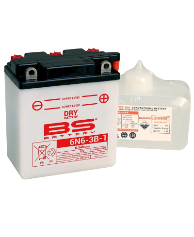 Batterie BS BATTERY conventionnelle avec pack acide - 6N6-3B-1