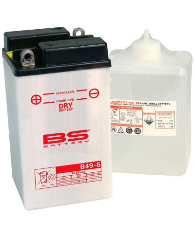 Batterie BS BATTERY conventionnelle avec pack acide - B49-6
