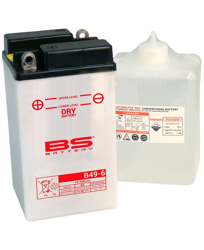 Batterie BS BATTERY conventionnelle avec pack acide - B49-6