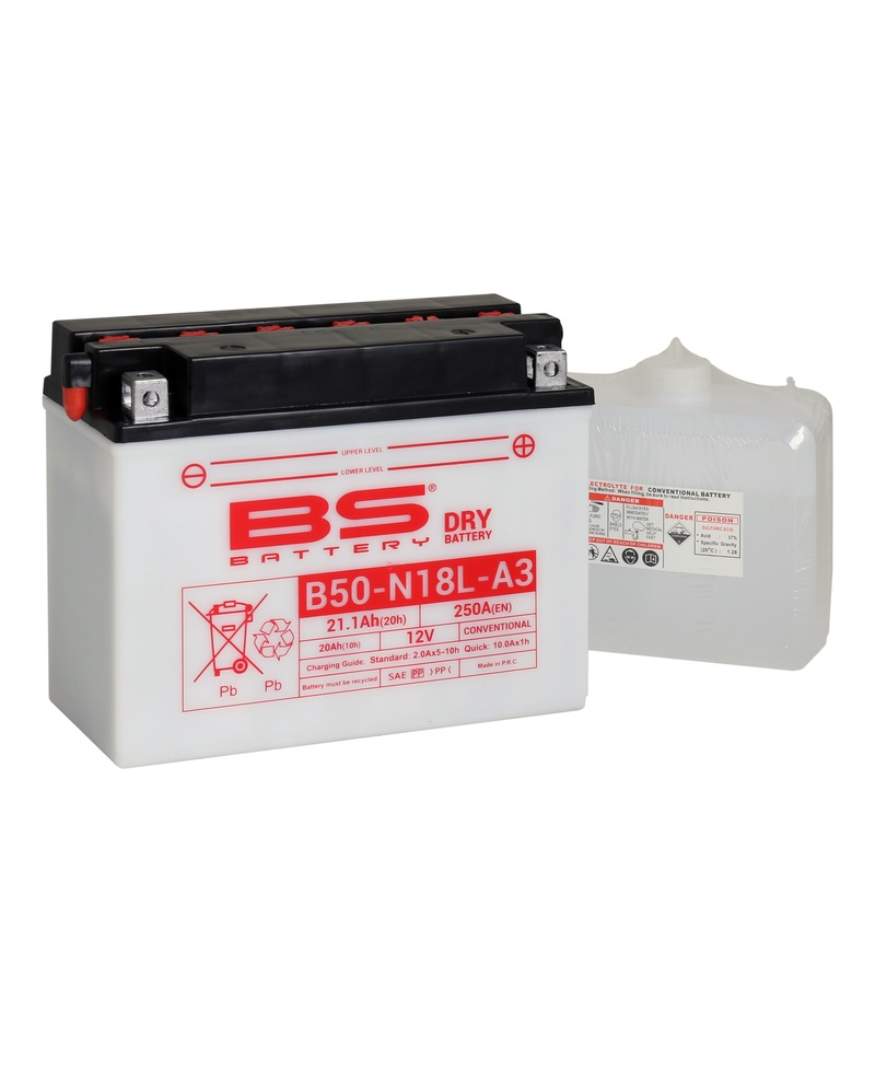 Batterie BS BATTERY Haute-performance avec pack acide - B50-N18L-A3