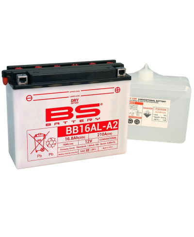 Batterie BS BATTERY Haute-performance avec pack acide - BB16AL-A2