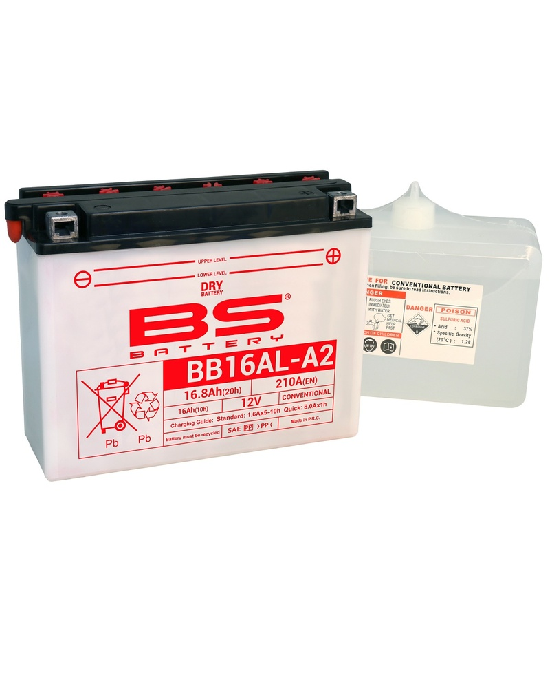 Batterie BS BATTERY Haute-performance avec pack acide - BB16AL-A2