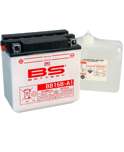 Batterie BS BATTERY Haute-performance avec pack acide - BB16B-A1