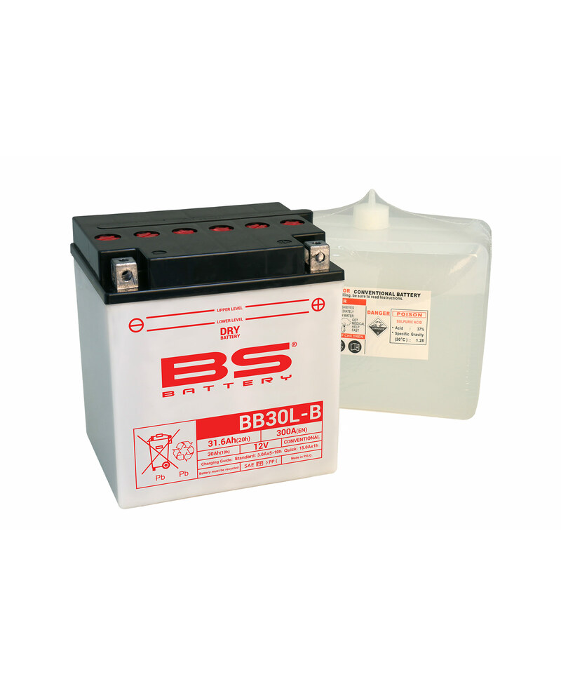 Batterie BS BATTERY Haute-performance avec pack acide - BB30L-B