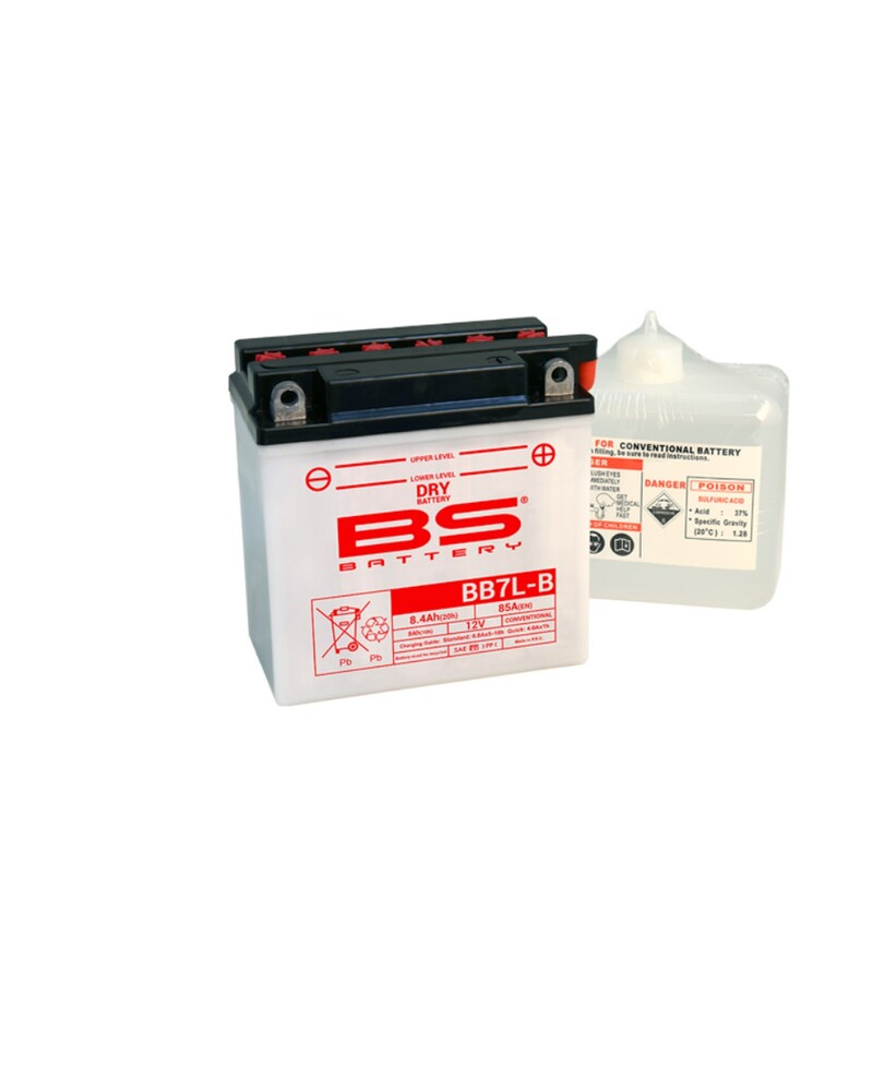 Batterie BS BATTERY Haute-performance avec pack acide - BB7L-B2
